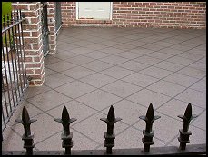 Concrete resurfacing of a patio